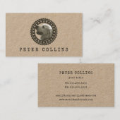 Carte De Visite logo du chien de phoque marcheur de chiens radeau  (Devant / Derrière)