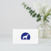 Carte De Visite Logo du chien | Empreintes de pattes et os (Debout devant)