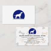 Carte De Visite Logo du chien | Empreintes de pattes et os (Devant / Derrière)