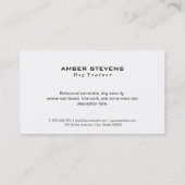 Carte De Visite Logo du chien et du chien (Dos)