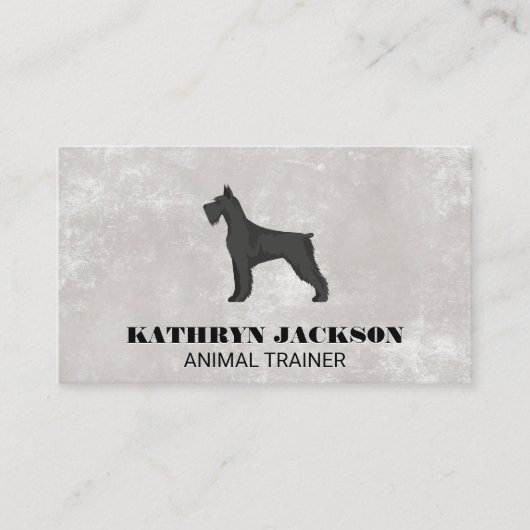 Carte De Visite Logo du chien | Groomer formateur (Devant)