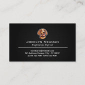 Carte De Visite Logo du chien heureux | Outils Groomer (Dos)