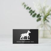 Carte De Visite Logo du chien K9 | Logo Black Gloss (Debout devant)