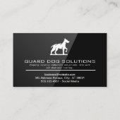 Carte De Visite Logo du chien K9 | Logo Black Gloss (Dos)