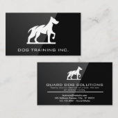Carte De Visite Logo du chien K9 | Logo Black Gloss (Devant / Derrière)