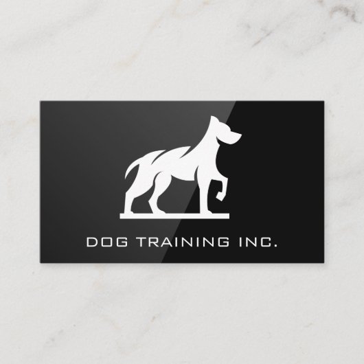 Carte De Visite Logo du chien K9 | Logo Black Gloss (Devant)