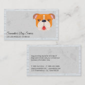 Carte De Visite Logo du chien mignon | Bordure de mur de briques (Devant / Derrière)