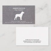 Carte De Visite Logo du chien | Services de protection des animaux (Devant / Derrière)