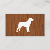 Carte De Visite Logo du chien | Texture du bois (Devant)