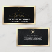 Carte De Visite Logo du cintre de mode | Or (Devant / Derrière)