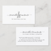 Carte De Visite Logo du ciseau de coiffeur de ligne (Devant / Derrière)