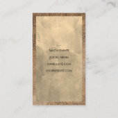 Carte De Visite Logo du ciseau de salon | Aquarelle et cuir (Dos)