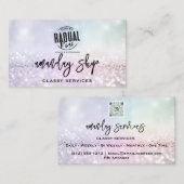 Carte De Visite Logo du code QR Boutique en ligne Parties scintill (Devant / Derrière)