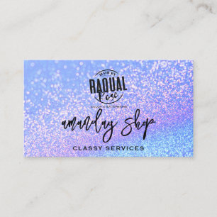 Carte De Visite Logo du code QR Boutique en ligne Parties scintill