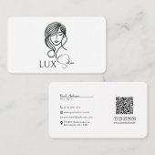 Carte De Visite Logo du code QR de connexion aux médias sociaux (Devant / Derrière)