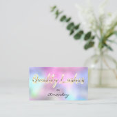 Carte De Visite Logo du code QR de l'extension des cils Holographe (Debout devant)