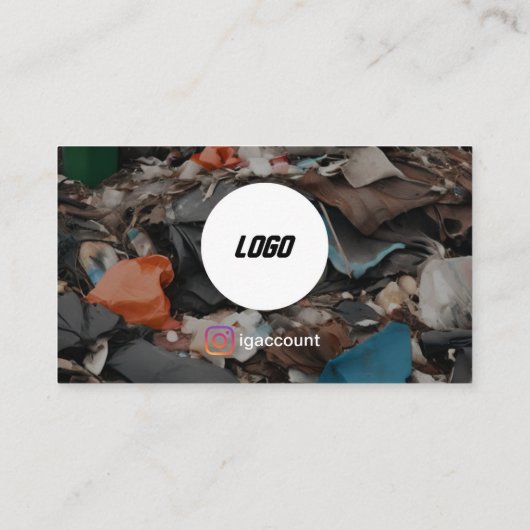 Carte De Visite Logo du code QR de suppression de junk (Dos)