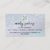 Carte De Visite Logo du code Qr personnalisé Parties scintillant d (Dos)