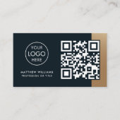 Carte De Visite Logo du code QR professionnel de la construction M (Devant)