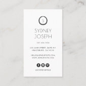 Carte De Visite Logo du collier de monogramme d'or Faux | Bijoux (Dos)