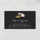 Carte De Visite Logo du conducteur de camion de livraison (Dos)