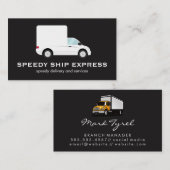 Carte De Visite Logo du conducteur de camion de livraison (Devant / Derrière)