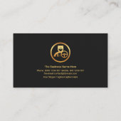 Carte De Visite Logo du conducteur de Chauffeur Creative Gold Stri (Dos)