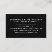 Carte De Visite Logo du constructeur, entreprise de construction, (Dos)