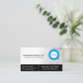 Carte De Visite Logo du Conversation des communications (Debout devant)