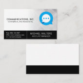 Carte De Visite Logo du Conversation des communications (Devant / Derrière)