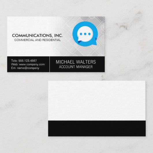 Carte De Visite Logo du Conversation des communications (Devant / Derrière)