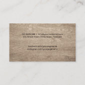 Carte De Visite Logo du cool des services de charpentier avec rabo (Dos)