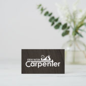 Carte De Visite Logo du cool des services de charpentier avec rabo (Debout devant)
