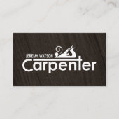 Carte De Visite Logo du cool des services de charpentier avec rabo (Devant)