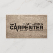 Carte De Visite Logo du cool des services de charpentier texte (Devant)