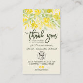 Carte De Visite Logo du cool fleuri vert jaune commander merci (Devant)