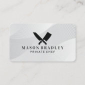 Carte De Visite Logo du couteau boucher | Culinaire | Chef (Devant)