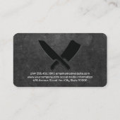 Carte De Visite Logo du couteau boucher | Culinaire | Chef (Dos)