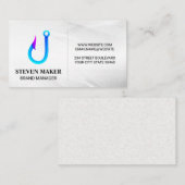 Carte De Visite Logo du crochet de pêche (Devant / Derrière)