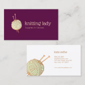 Carte De Visite Logo du Crochet Tricot de Bourgogne (Devant / Derrière)