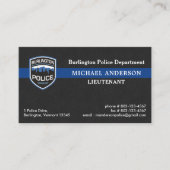 Carte De Visite Logo du département de police Agent de maintien de (Devant)