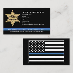 Carte De Visite Logo du département de police du shérif Exécution