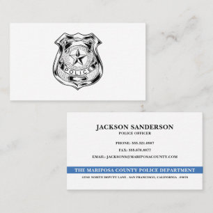 Carte De Visite Logo du département de police pour l'application d