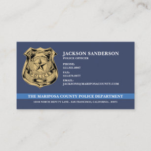 Carte De Visite Logo du département de police pour l'application d