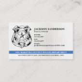 Carte De Visite Logo du département des policiers (Devant)