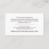 Carte De Visite Logo du dessin animé - Lutte antiparasitaire (Dos)