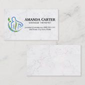 Carte De Visite Logo du diagramme de dos de massage (Devant / Derrière)