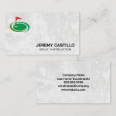 Carte De Visite Logo du drapeau de golf (Devant / Derrière)