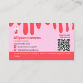 Carte De Visite Logo du fabricant artisanal de bougies rétro rouge (Dos)