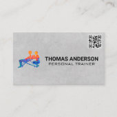 Carte De Visite Logo du formateur personnel | Code QR (Devant)